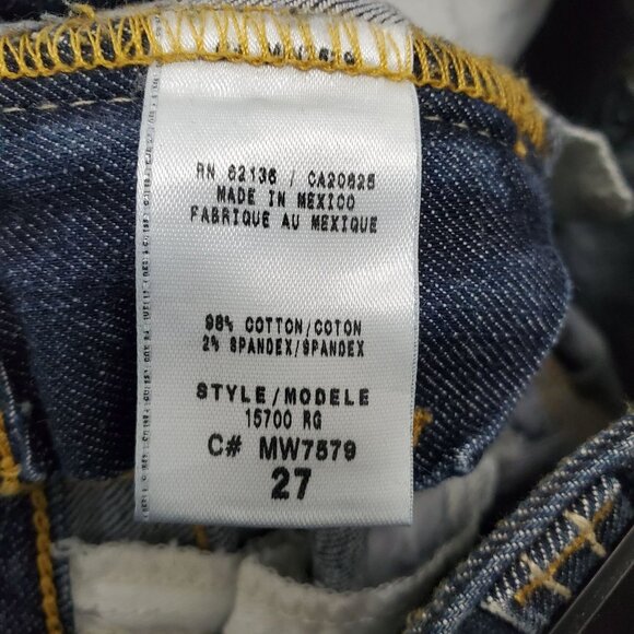 GUESS Women's Daredevil Bootcut Dark Wash Distressed Ripped Denim Jeans Size 27 - Picture 6 of 9